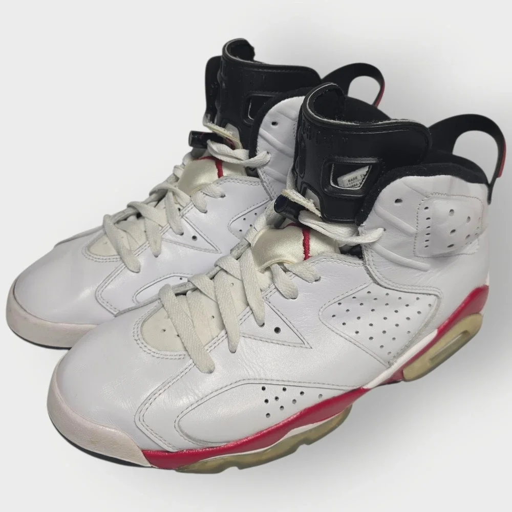 2010 NIKE AIR JORDAN VI 6 RETRO CHICAGO WHITE RED INFRARED BLACK 384664-102 10.5